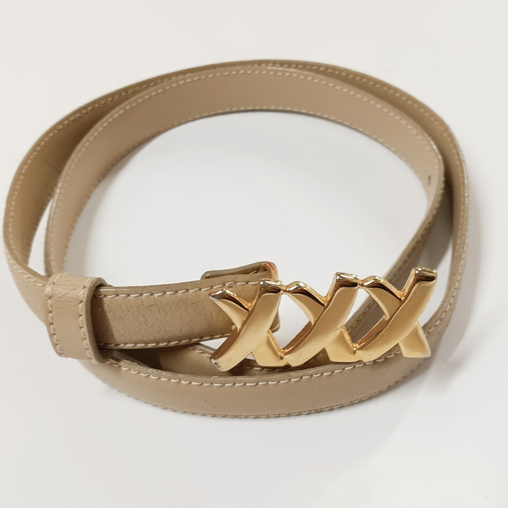 Paloma Picasso Vintage Italian Leather Pin Belt 3/4" x 30-32